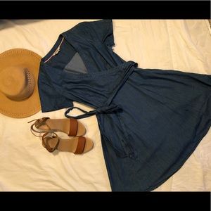 Boden denim wrap dress